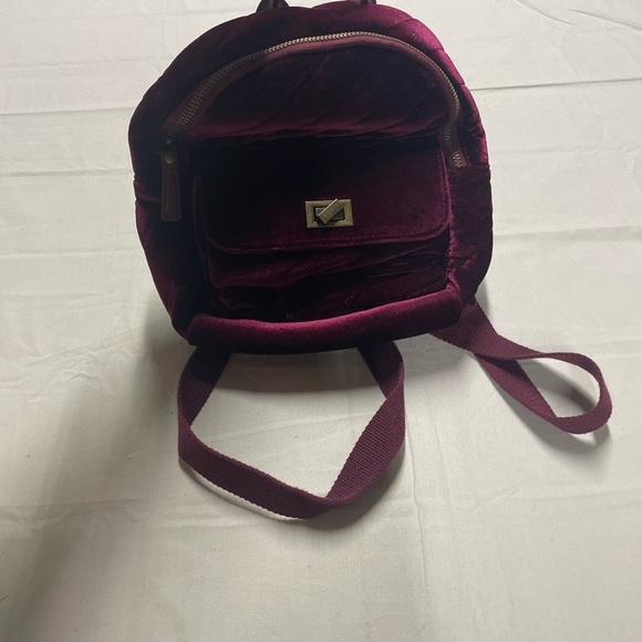Handbags - Velvet Burgundy Mini Backpack